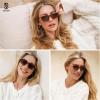 imageSOJOS Retro Small Polarized Cat Eye Sunglasses Womens Vintage Shades Trendy Stylish Sunnies SJ2361White  Gradient Brown