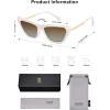 imageSOJOS Retro Small Polarized Cat Eye Sunglasses Womens Vintage Shades Trendy Stylish Sunnies SJ2361White  Gradient Brown