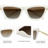 imageSOJOS Retro Small Polarized Cat Eye Sunglasses Womens Vintage Shades Trendy Stylish Sunnies SJ2361White  Gradient Brown