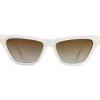 imageSOJOS Retro Small Polarized Cat Eye Sunglasses Womens Vintage Shades Trendy Stylish Sunnies SJ2361White  Gradient Brown
