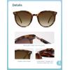 imageSOJOS Sunglasses Womens Trendy 2025 Classic Round Retro Vintage Shades Large Frame Sunnies SJ2067Black Tortoise Frame