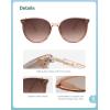 imageSOJOS Sunglasses Womens Trendy 2025 Classic Round Retro Vintage Shades Large Frame Sunnies SJ2067Brown