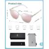 imageSOJOS Sunglasses Womens Trendy 2025 Classic Round Retro Vintage Shades Large Frame Sunnies SJ2067Clear