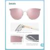 imageSOJOS Sunglasses Womens Trendy 2025 Classic Round Retro Vintage Shades Large Frame Sunnies SJ2067Clear