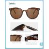imageSOJOS Sunglasses Womens Trendy 2025 Classic Round Retro Vintage Shades Large Frame Sunnies SJ2067Dark Brown