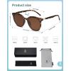 imageSOJOS Sunglasses Womens Trendy 2025 Classic Round Retro Vintage Shades Large Frame Sunnies SJ2067Dark Brown
