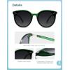 imageSOJOS Sunglasses Womens Trendy 2025 Classic Round Retro Vintage Shades Large Frame Sunnies SJ2067Green