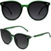 imageSOJOS Sunglasses Womens Trendy 2025 Classic Round Retro Vintage Shades Large Frame Sunnies SJ2067Green
