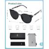 imageSOJOS Sunglasses Womens Trendy 2025 Classic Round Retro Vintage Shades Large Frame Sunnies SJ2067Grey