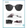 imageSOJOS Sunglasses Womens Trendy 2025 Classic Round Retro Vintage Shades Large Frame Sunnies SJ2067Grey