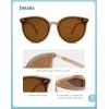 imageSOJOS Sunglasses Womens Trendy 2025 Classic Round Retro Vintage Shades Large Frame Sunnies SJ2067Jelly Brown