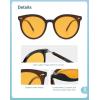 imageSOJOS Sunglasses Womens Trendy 2025 Classic Round Retro Vintage Shades Large Frame Sunnies SJ2067Orange