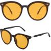 imageSOJOS Sunglasses Womens Trendy 2025 Classic Round Retro Vintage Shades Large Frame Sunnies SJ2067Orange