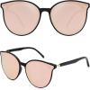 imageSOJOS Sunglasses Womens Trendy 2025 Classic Round Retro Vintage Shades Large Frame Sunnies SJ2067Pink