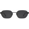 imageSOJOS Trendy Polarized Hexagon Sunglasses for Women Men UV400 Retro Rectangle Shades SJ1238BlackGrey