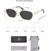 imageSOJOS Trendy Polarized Hexagon Sunglasses for Women Men UV400 Retro Rectangle Shades SJ1238GoldGrey