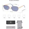 imageSOJOS Trendy Polarized Hexagon Sunglasses for Women Men UV400 Retro Rectangle Shades SJ1238GoldPurple