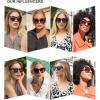 imageSOJOS Trendy Polarized Sunglasses for Women Classic Retro Square Womens Shade Sunnies SJ2333Black TortoiseGrey Grading