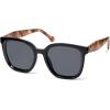 imageSOJOS Trendy Polarized Sunglasses for Women Classic Retro Square Womens Shade Sunnies SJ2333Black TortoiseGrey Grading