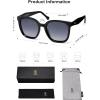 imageSOJOS Trendy Polarized Sunglasses for Women Classic Retro Square Womens Shade Sunnies SJ2333BlackGrey Grading