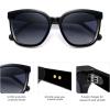 imageSOJOS Trendy Polarized Sunglasses for Women Classic Retro Square Womens Shade Sunnies SJ2333BlackGrey Grading