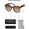 imageSOJOS Trendy Polarized Sunglasses for Women Classic Retro Square Womens Shade Sunnies SJ2333Brown TortoiseBrown Grading