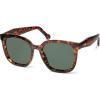 imageSOJOS Trendy Polarized Sunglasses for Women Classic Retro Square Womens Shade Sunnies SJ2333Green TortoiseGreen