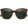 imageSOJOS Trendy Polarized Sunglasses for Women Classic Retro Square Womens Shade Sunnies SJ2333Green TortoiseGreen