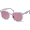 imageSOJOS Trendy Polarized Sunglasses for Women Classic Retro Square Womens Shade Sunnies SJ2333Solid PurpleRose
