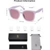 imageSOJOS Trendy Polarized Sunglasses for Women Classic Retro Square Womens Shade Sunnies SJ2333Solid PurpleRose