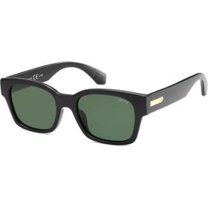 imageSOJOS Classic Square Polarized Sunglasses for Women Men Trendy Unisex Design SJ2372BlackGreen