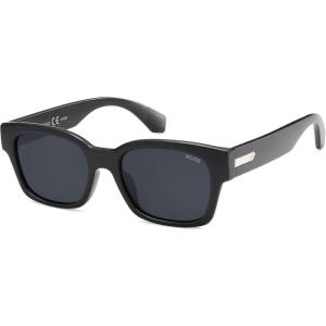 imageSOJOS Classic Square Polarized Sunglasses for Women Men Trendy Unisex Design SJ2372BlackGrey
