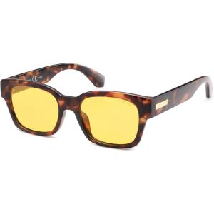 imageSOJOS Classic Square Polarized Sunglasses for Women Men Trendy Unisex Design SJ2372BrownYellow