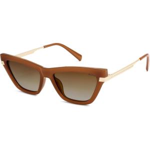 imageSOJOS Retro Small Polarized Cat Eye Sunglasses Womens Vintage Shades Trendy Stylish Sunnies SJ2361Brown  Gradient Brown