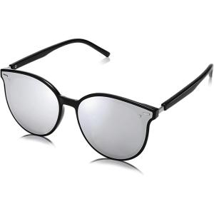 imageSOJOS Sunglasses Womens Trendy 2025 Classic Round Retro Vintage Shades Large Frame Sunnies SJ2067Dark Black