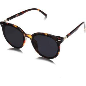 imageSOJOS Sunglasses Womens Trendy 2025 Classic Round Retro Vintage Shades Large Frame Sunnies SJ2067Leopard
