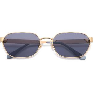 imageSOJOS Trendy Polarized Hexagon Sunglasses for Women Men UV400 Retro Rectangle Shades SJ1238GoldPurple
