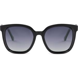 imageSOJOS Trendy Polarized Sunglasses for Women Classic Retro Square Womens Shade Sunnies SJ2333BlackGrey Grading