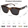 imageSOJOS Classic Cat Eye Polarized Sunglasses for Women Retro Trendy Bold Rectangular Sunnies SJ2254TortoiseGrey