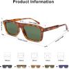 imageSOJOS Retro Rectangle Polarized Sunglasses for Women Men Classic Vintage Sunnies SJ2290