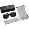 imageSOJOS Retro Vintage Square Polarized Sunglasses for Women Men 70s 80s Oversized Shades SJ2272BlackDark Green