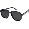 imageSOJOS Retro Vintage Square Polarized Sunglasses for Women Men 70s 80s Oversized Shades SJ2272BlackGrey
