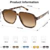imageSOJOS Retro Vintage Square Polarized Sunglasses for Women Men 70s 80s Oversized Shades SJ2272Brown TortoiseBrown