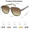 imageSOJOS Retro Vintage Square Polarized Sunglasses for Women Men 70s 80s Oversized Shades SJ2272Olive GreenBrown