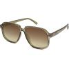 imageSOJOS Retro Vintage Square Polarized Sunglasses for Women Men 70s 80s Oversized Shades SJ2272Olive GreenBrown