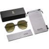 imageSOJOS Trendy Oversized Sunglasses for Women Men UV400 Protection Hexagon Shades with Spring Hinges SJ1210Dark GunmetalGreen