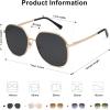 imageSOJOS Trendy Oversized Sunglasses for Women Men UV400 Protection Hexagon Shades with Spring Hinges SJ1210GoldBlack