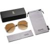 imageSOJOS Trendy Oversized Sunglasses for Women Men UV400 Protection Hexagon Shades with Spring Hinges SJ1210GoldGradient Brown