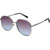 imageSOJOS Trendy Oversized Sunglasses for Women Men UV400 Protection Hexagon Shades with Spring Hinges SJ1210Light GunmetalPurple