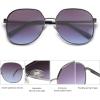 imageSOJOS Trendy Oversized Sunglasses for Women Men UV400 Protection Hexagon Shades with Spring Hinges SJ1210Light GunmetalPurple